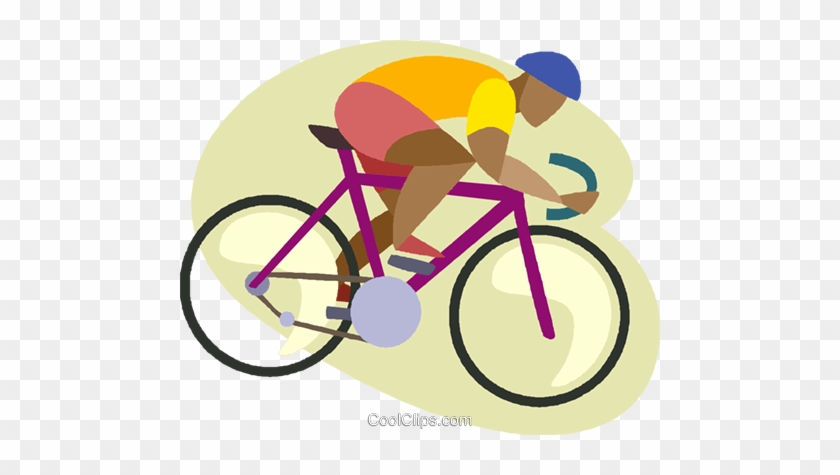 Man Riding Ten Speed Bicycle Royalty Free Vector Clip - Road Bicycle #1382754