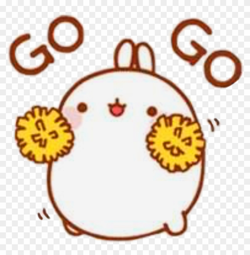 Gogo Molang Kawaii Cheerleader Pompon - Molang Go Go #1382758