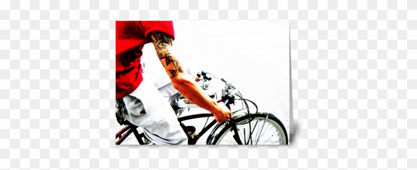 Motorized Bicycle Greeting Card - Hybrid Bicycle #1382782