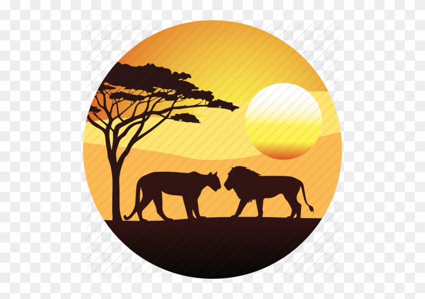 Svg Freeuse Library African Landscape Silhouette At - African Safari Logo Transparent Png #1382992