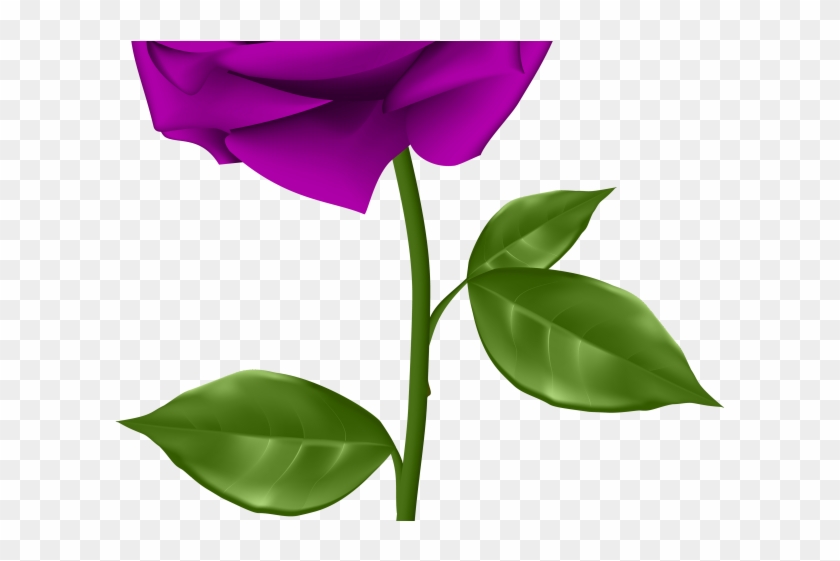 Purple Flower Clipart Purple Rose - Purple Rose Clip Art #1383097