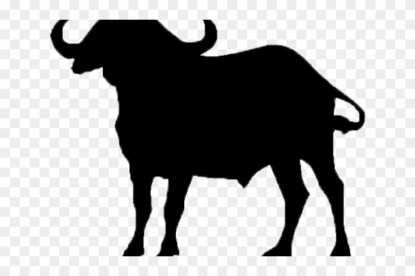 African Buffalo Clipart Clip Art - Cape Buffalo Silhouette Vector #1383172