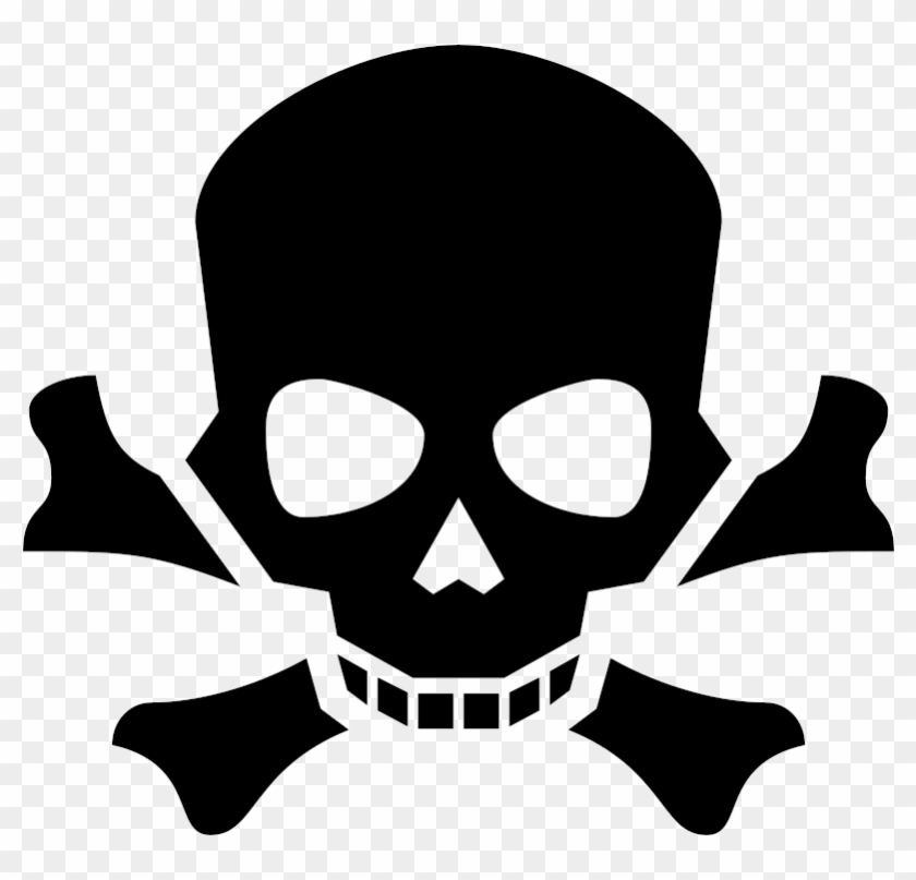 Black And White Skull Clipart #1383360