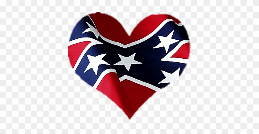 Heart Love Confederate Flag Rebel - Chevy Symbol With Rebel Flag #1383372