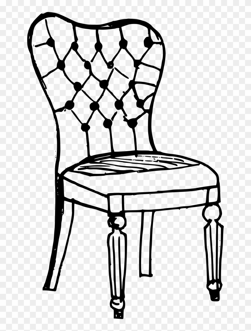 Vector Chair Vintage - Chair Drawing Png #1383395