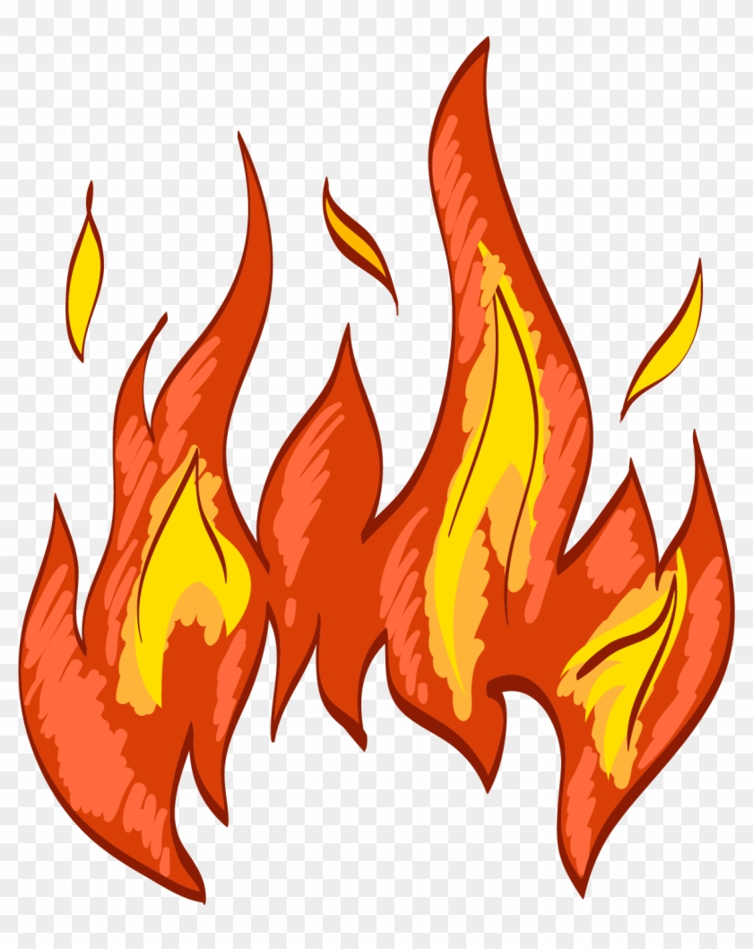 Jpg Library Download Bronco Drawing Flame - Llamas De Fuego Dibujo #1383410