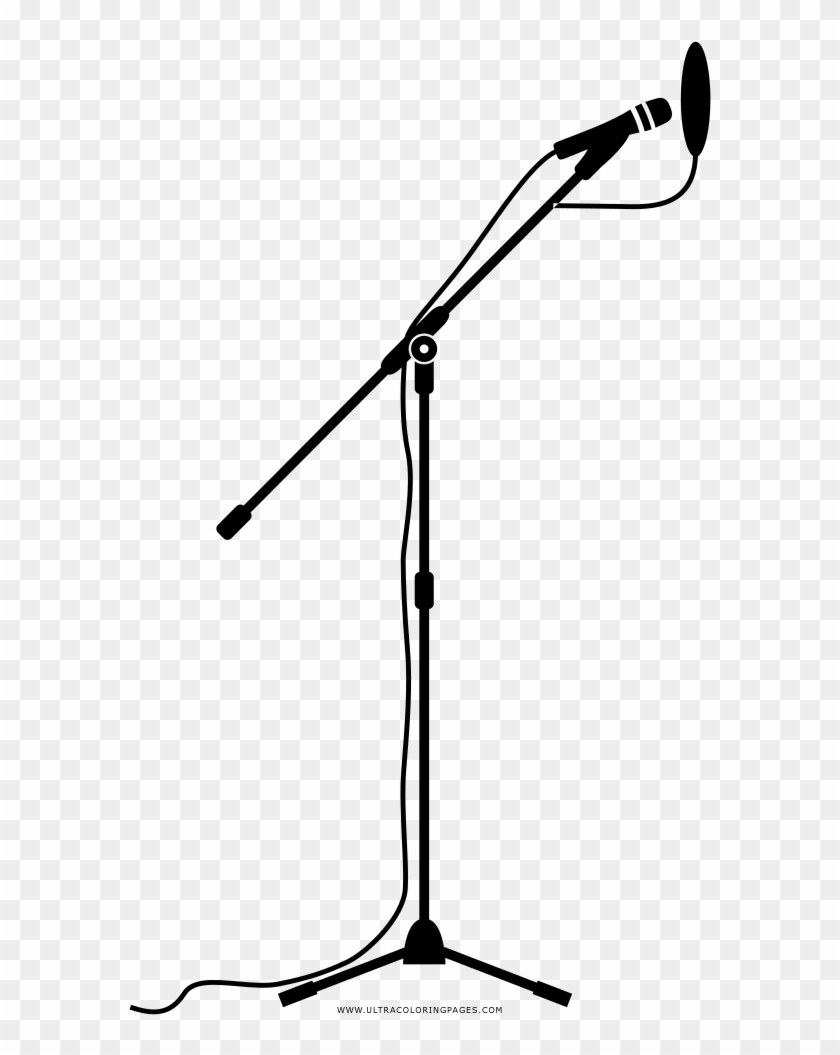 Microphone Clipart Coloring Page - Drawing #1383427