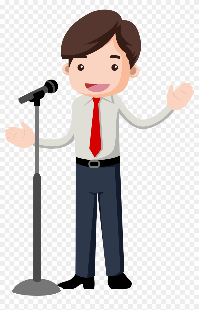 Stand-up - - Public Speech Cartoon Boys - Free Transparent PNG Clipart  Images Download