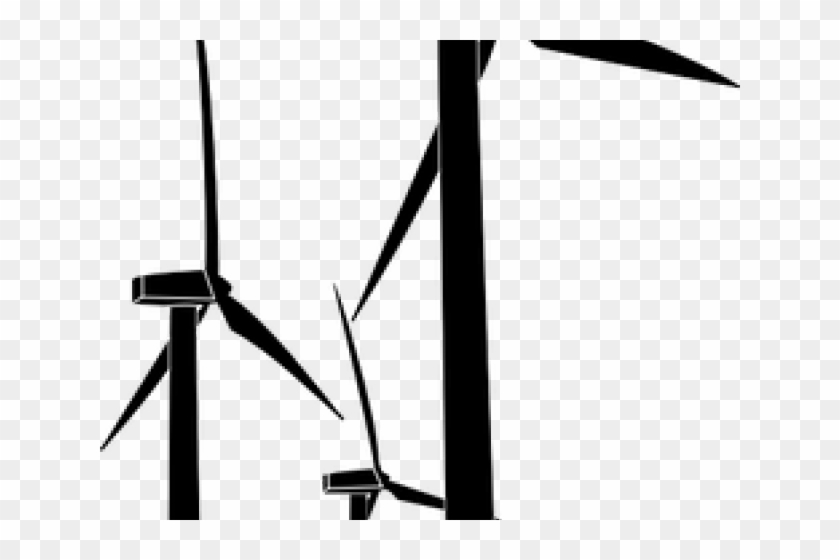 Wind Turbine Clipart Outline - Wind Turbine Clipart Black And White #1383464