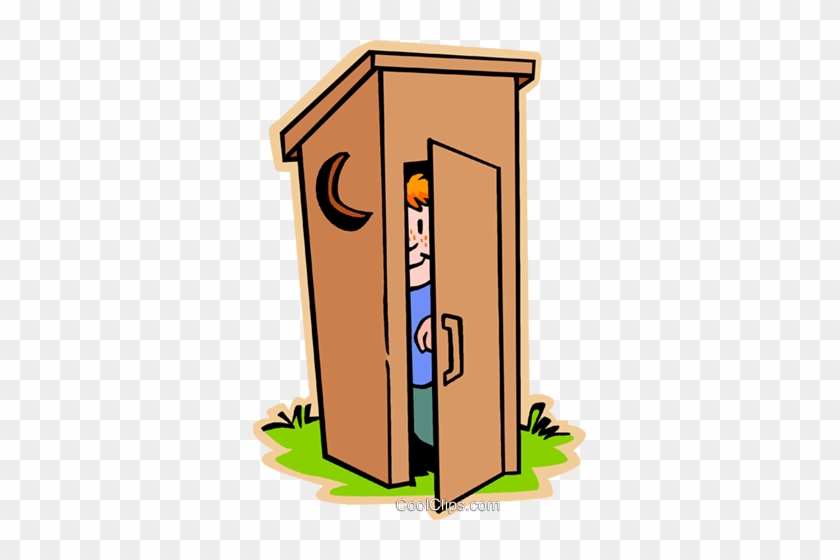Boy In Outhouse, Johnny On Spot Royalty Free Vector - Clip Art #1383531