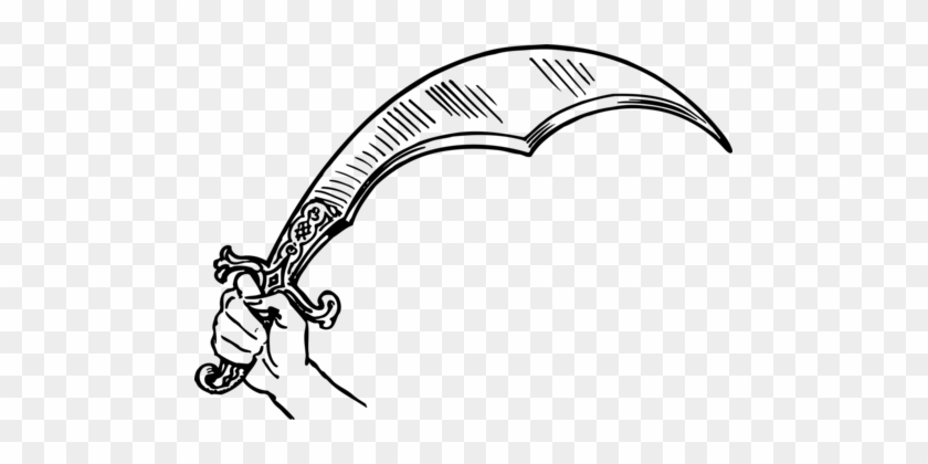 Scimitar Sword Weapon Shamshir - Scimitar Clipart #1383552