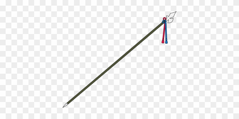Spear Weapon Sword Computer Icons Bill - Flag Pole Clipart #1383555