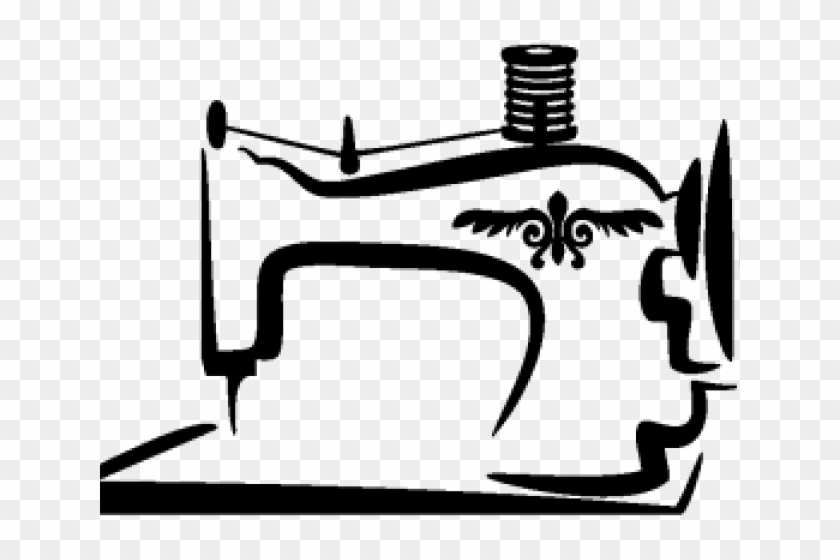 Old Clipart Matanda - Sewing Machine Clipart Black And White #1383562