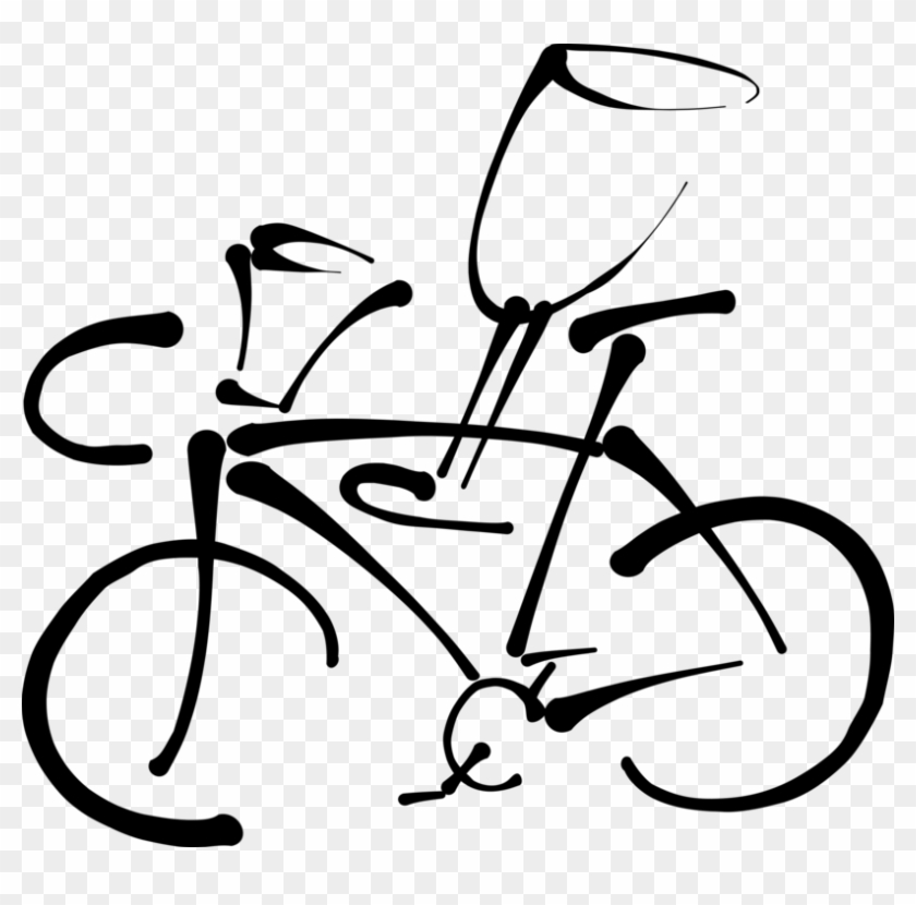 Bicycle Frames Line Art Cartoon - Cartoon Cyclist Black And White #1383648