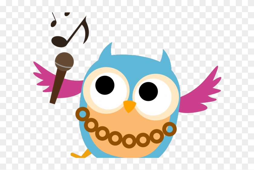 Singing Clipart Voice - Owl Singing Clip Art #1383660