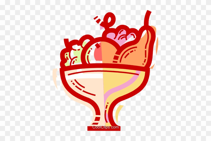 Fruit Bowl Royalty Free Vector Clip Art Illustration - Fruit Bowl Royalty Free Vector Clip Art Illustration #1384200