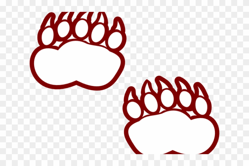 Grizzly Clipart Paw Print - Clip Art #1384220