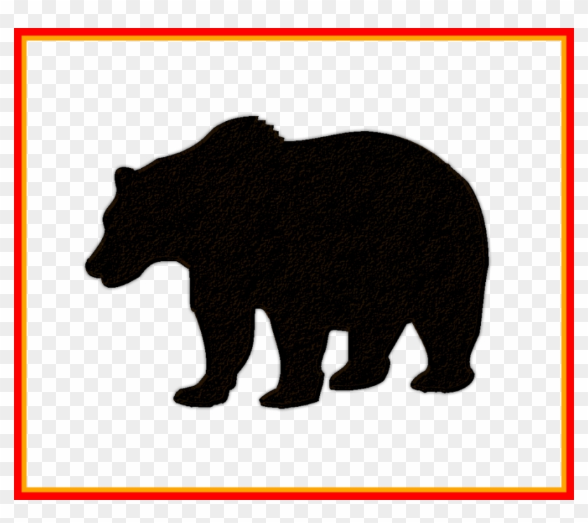 Clip Art Black And White Library Grizzly Bear Clipart - Cartoon Bear Silhouette Transparent #1384225