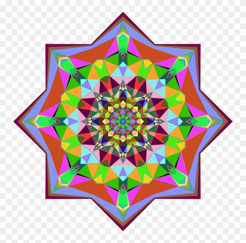 Computer Icons Geometry Symmetry Kaleidoscope Flower - Clip Art #1384298
