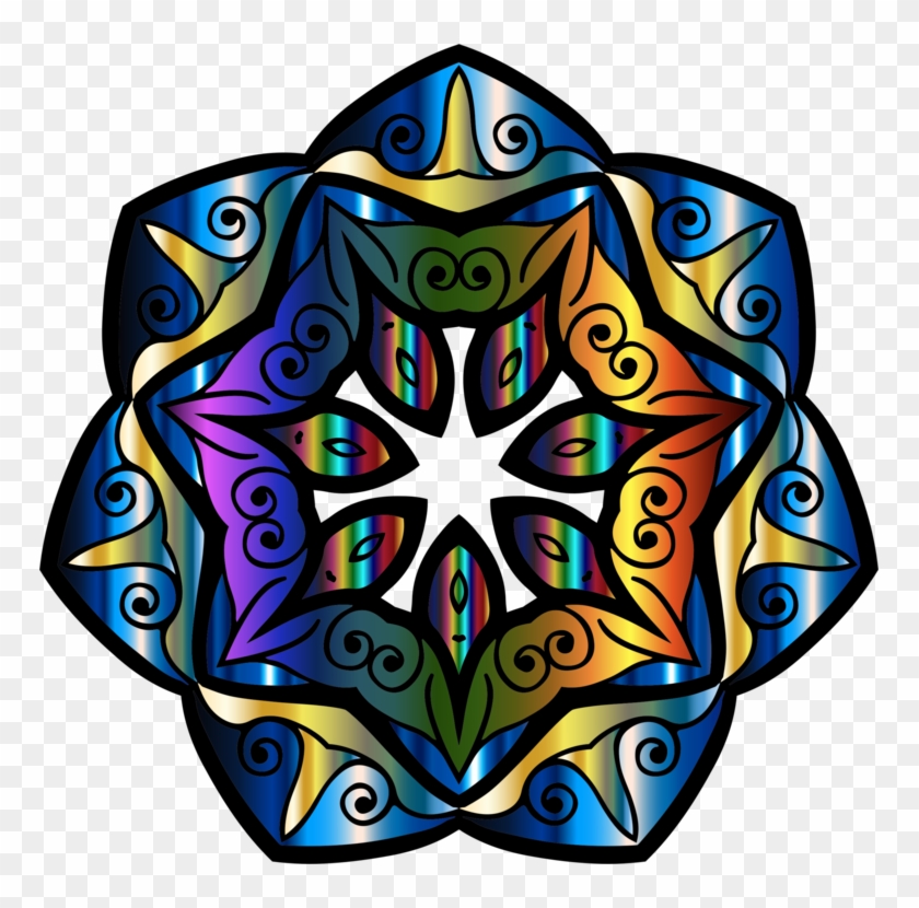 Kaleidoscope Mandala Floral Design Sharingan Symmetry - Art #1384300
