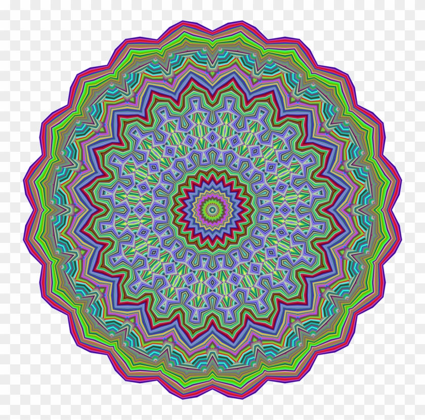 Symmetry Kaleidoscope Organism Point Doily - Brain Neuroimaging #1384301