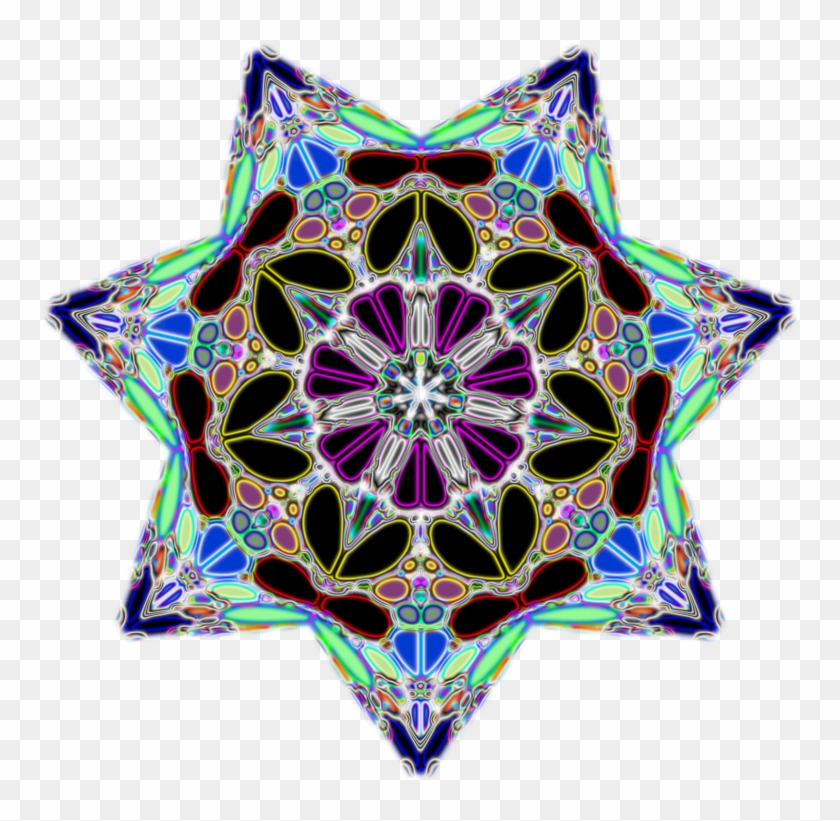 Visual Arts Kaleidoscope Window Symmetry Picture Frames - Fractal Art #1384316