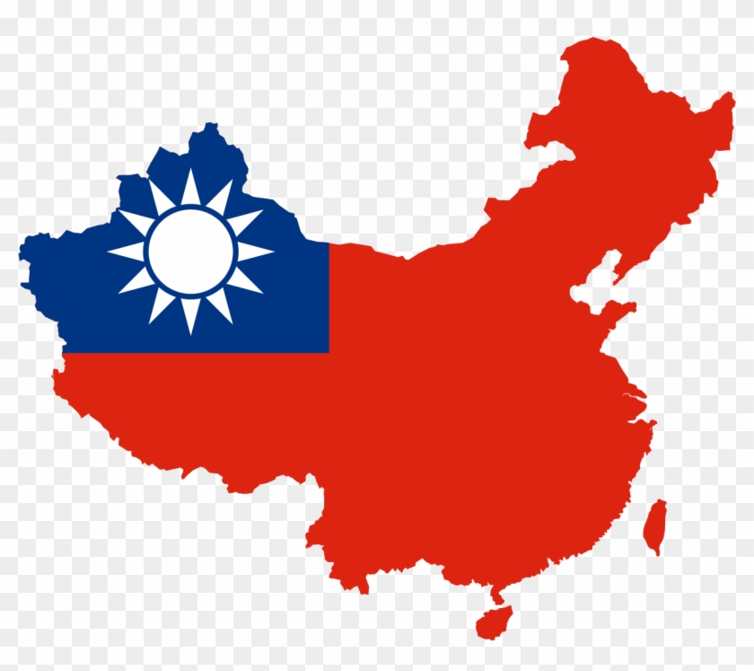 Flag Map Of Unified China - Map Of China #1384507