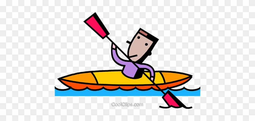 Kayaking Royalty Free Vector Clip Art Illustration - Kayaking Royalty Free Vector Clip Art Illustration #1384665