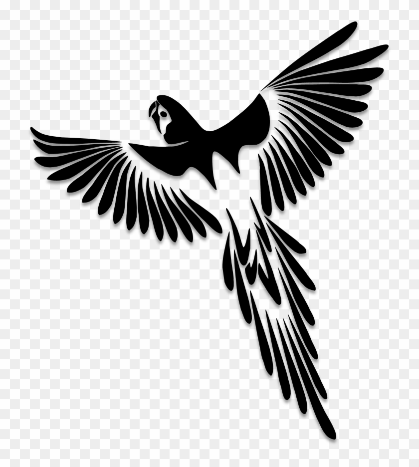 Birds Silhouettes - Parrot Stencil #1384728