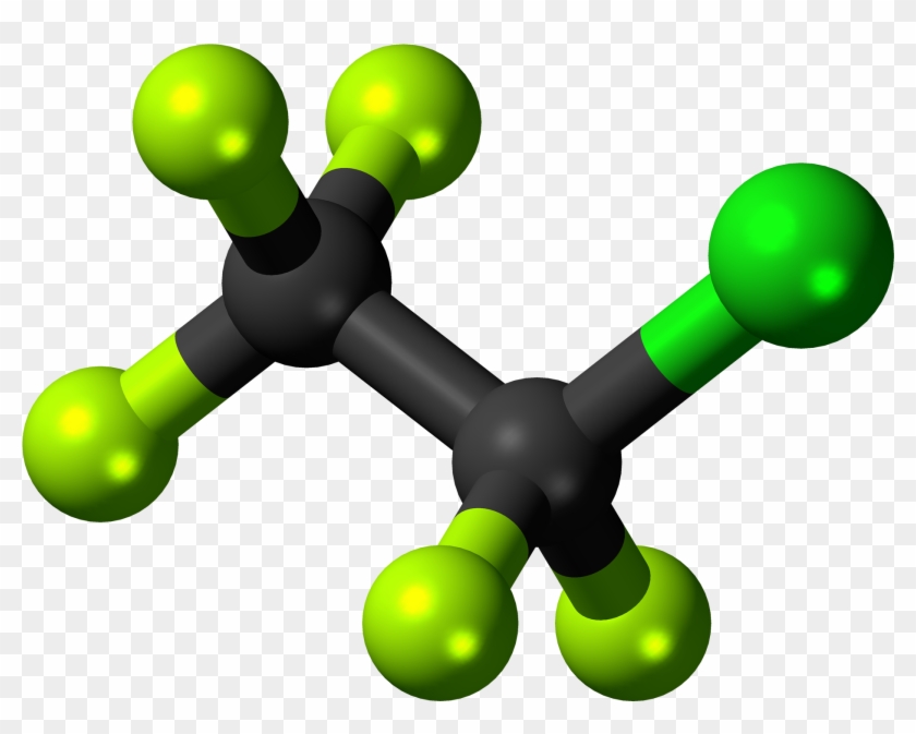 Chloropentafluoroethane 3d Ball - Chemistry #1384732