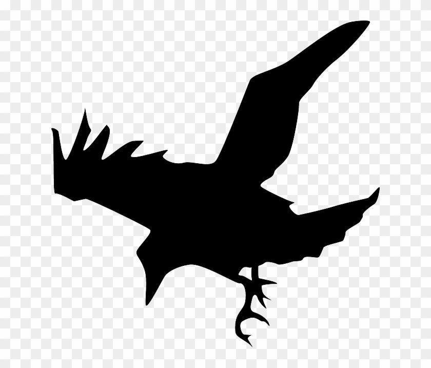Public Domain Silhouette At - Raven Silhouette Png #1384757