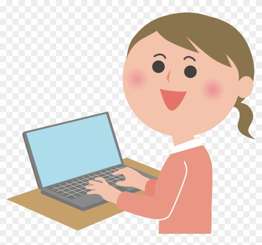 Female Computer User Big - Computer User Png #1384808