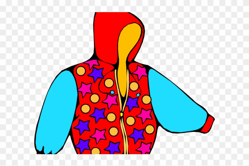 Hood Clipart Windbreaker - Clip Art Of Jacket #1384865