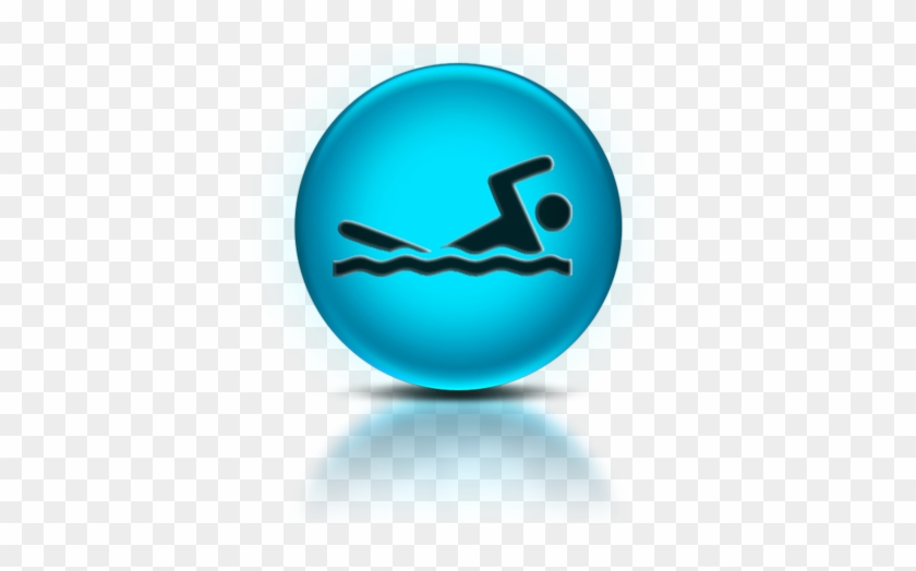 Swimming Pool Icon Png Minicat Volleyball Spike Clip - Smiley Face 3d Blue #1385095