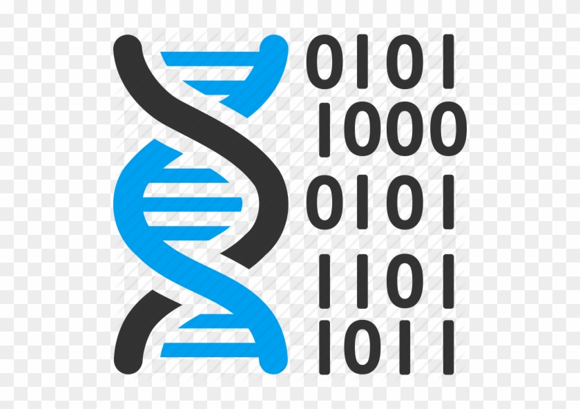 Dna Code Icon Clipart Dna Genetics - Dna Binary #1385098