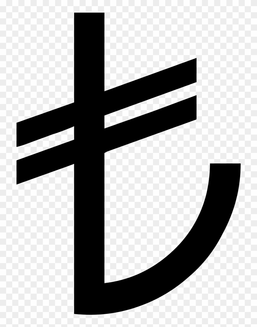 Turkish Lira Symbol Black - Tl Icon #1385123