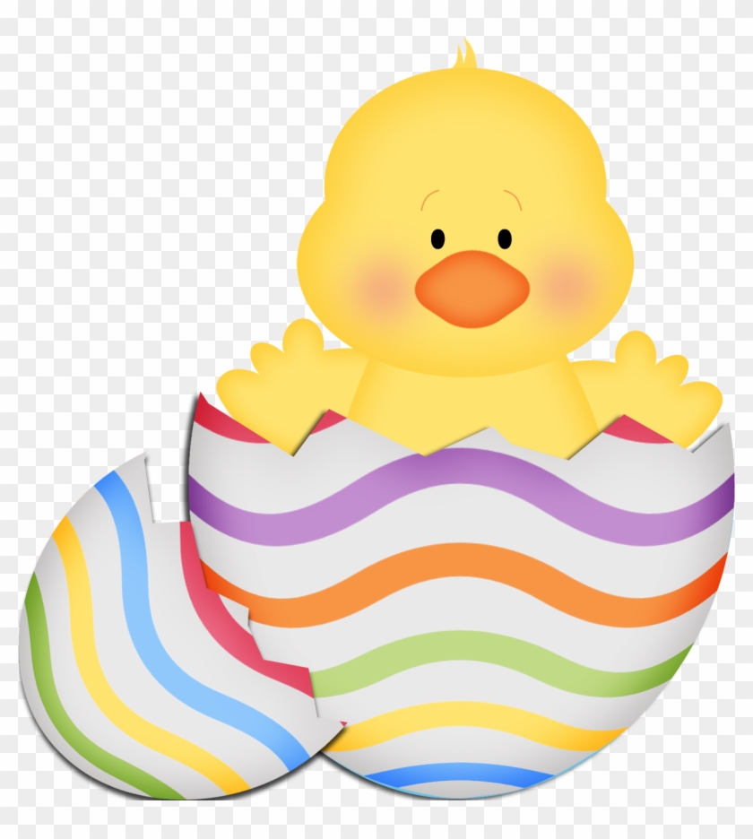 Chick In Egg Easter Images Clip Art, Easter Bunny, - Dibujo De Pollos Y Huevos #1385157