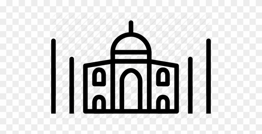 Clip Royalty Free Library Arch Vector Mughal - Taj Mahal #1385218