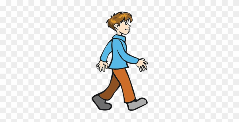 Little Boy Clipart Walking Away - Cartoon Boy Walking Png #1385277