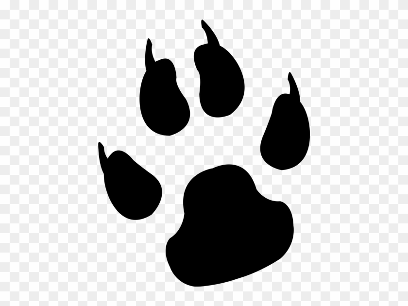 Silhouette, Reprint, Paw, Foot, Trace, Animal, Dog, - Dog Paw Print #1385335