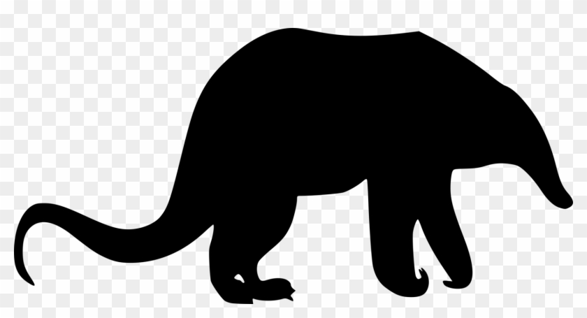 Anteater Whiskers Aardvark Silhouette Cat - Anteater Clipart #1385336