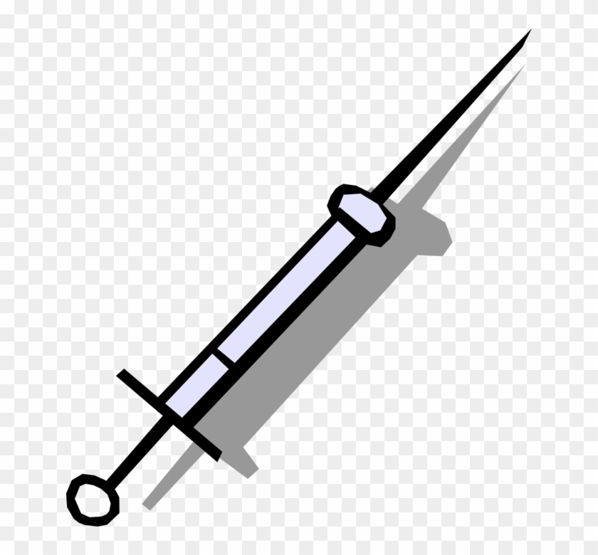 Vector Illustration Of Medical Vaccination Hypodermic - Needle #1385528
