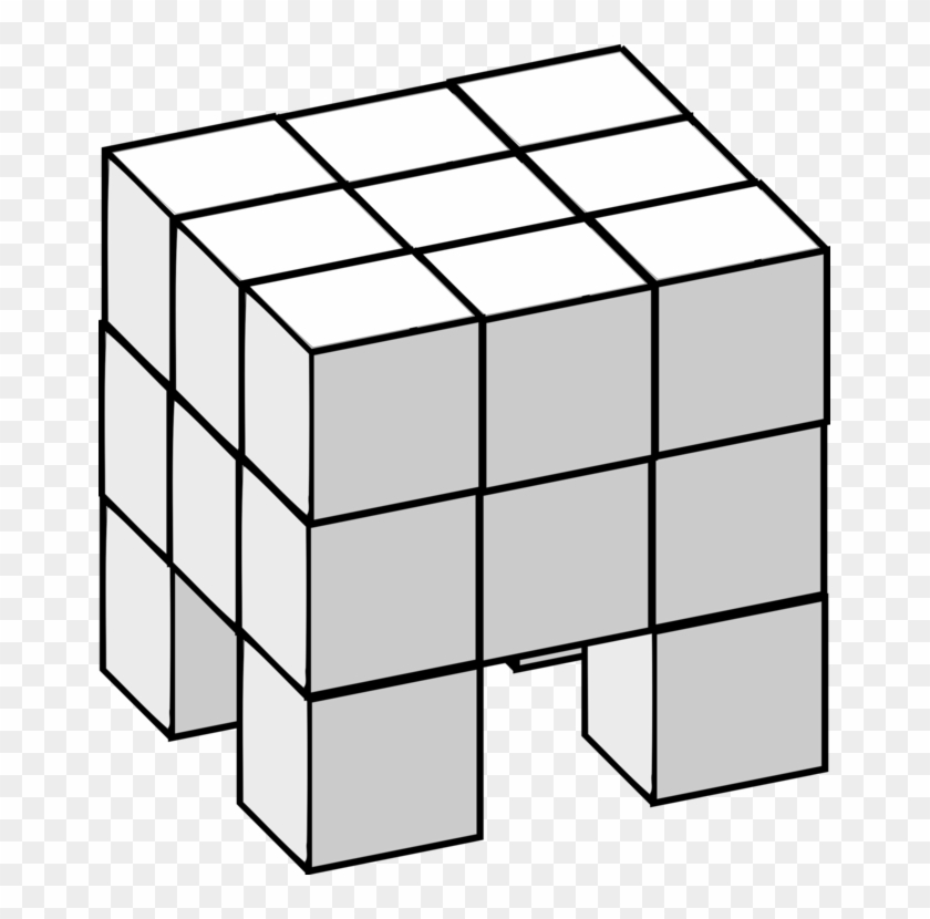 Jigsaw Puzzles Rubik's Cube Three-dimensional Space - Three Dimensional Cube #1385624