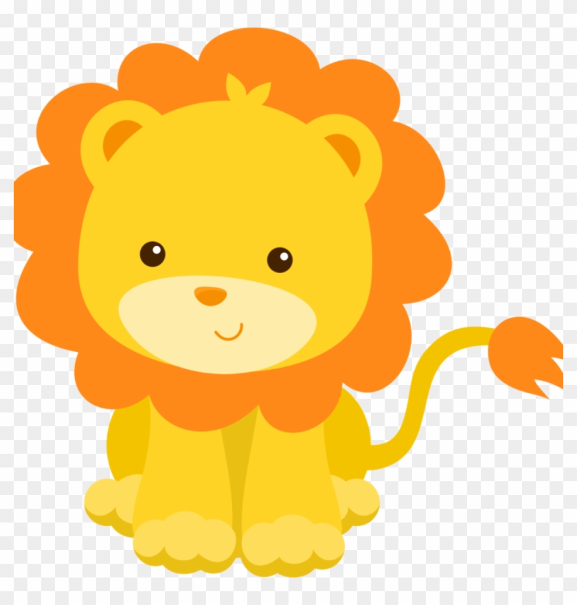 Cartoon Lion Clipart Lion Clipart Cute Borders Vectors - Clipart Baby Jungle Animals #1385706