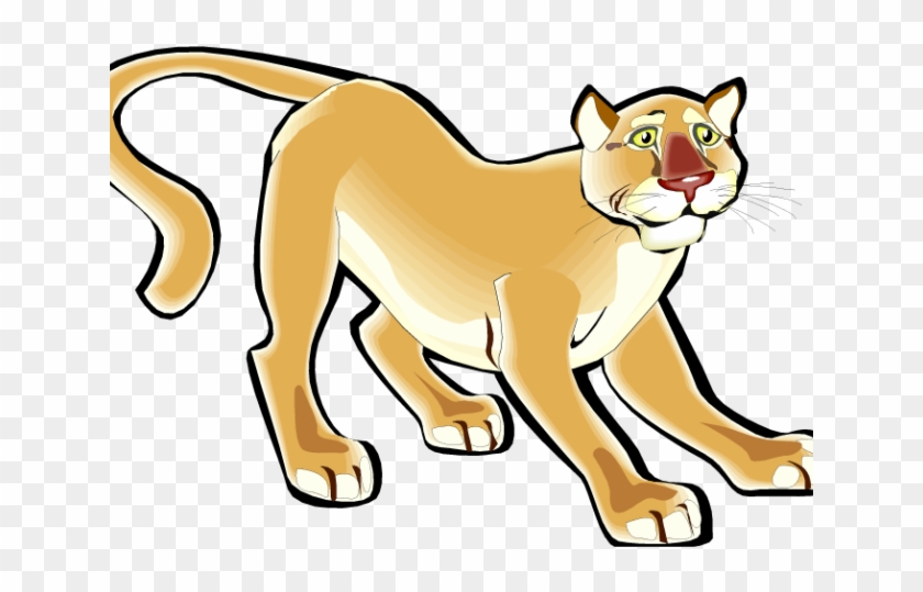 Puma Clipart Cute - Cartoon Cougars - Free Transparent PNG Clipart Images  Download