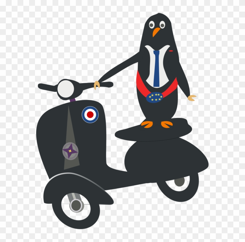 Scooter Vespa Gts Piaggio Vespa Lx - Penguin On A Vespa #1385730