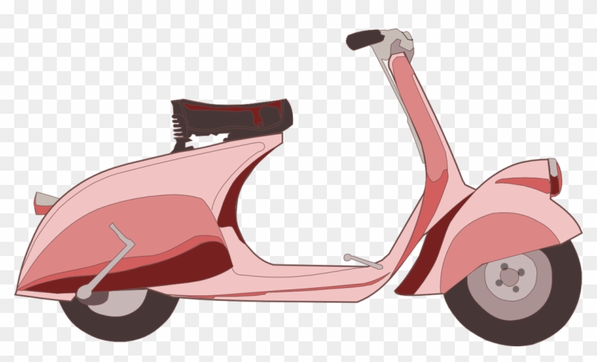 Scooter Vector Vespa - Vespa Vector Pink Png #1385738
