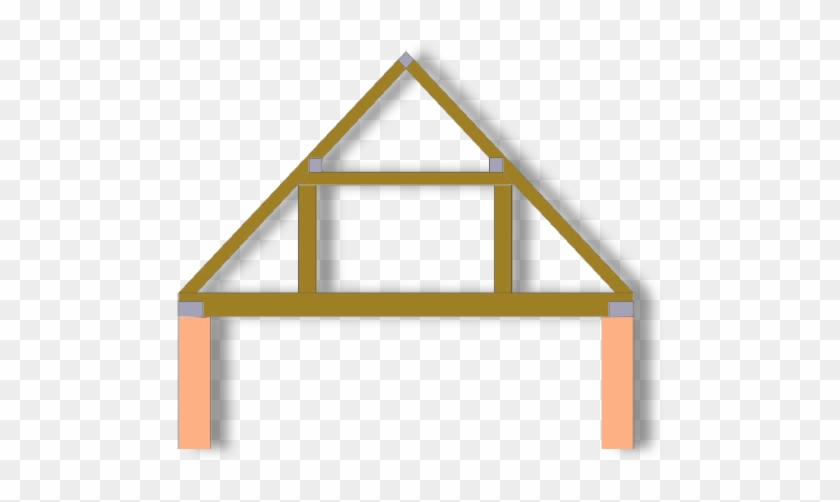 Roof Clipart Roof Truss - Queen Post Truss Roof #1385824