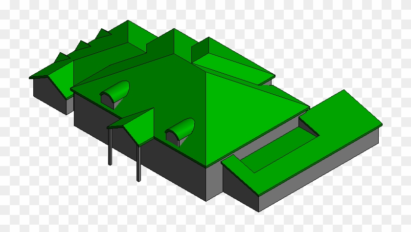 Then A Second Roof Is Created And Placed At The Cutoff - Architecture #1385862