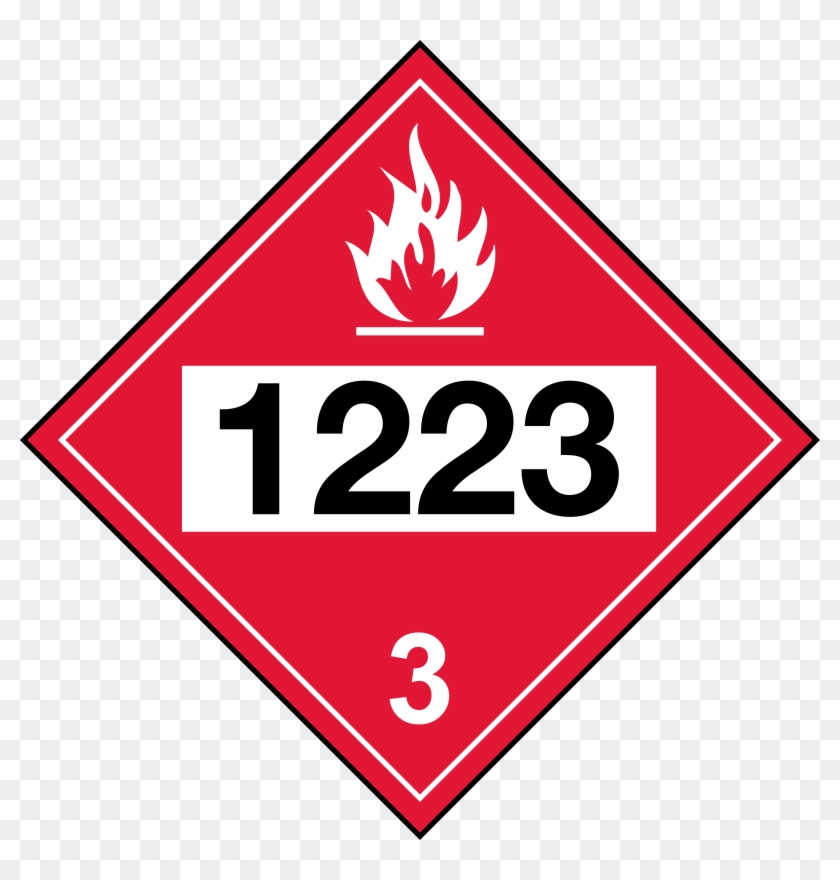 Combustibility And Flammability Un Number Kerosene - Flammable Placards #1385944